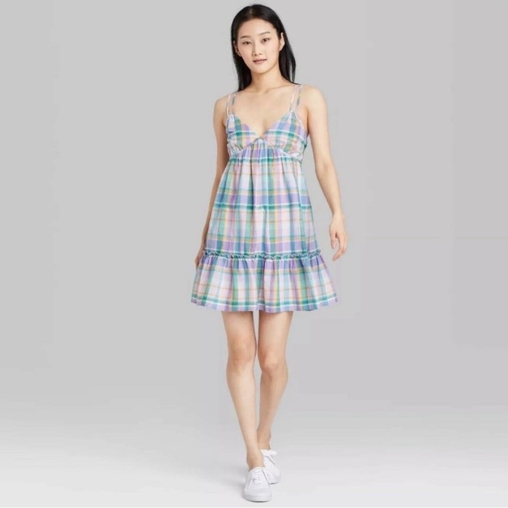 Wild Fable Multicolor Plaid Mini Dress